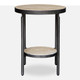 Dauntless Travertine Side Table Industrial style Accent Table Decor