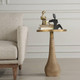 Terra Brass Accent Table - Size: 61H x 41W x 41D (cm) - Mid-Century Modern style