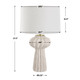 Wrenley Ridged White Table Lamp - Discount Mid-Century Modern style Table Lamps