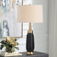 Spyglass Black Wood Grain Table Lamp - Size: 78H x 41W x 41D (cm) - Mid-Century Modern style