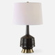 Foster Black Glaze Table Lamp Mid-Century style  Decor