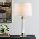Plinth White Marble Table Lamp - Size: 71H x 38W x 38D (cm) - Mid-Century Modern style