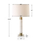 Plinth White Marble Table Lamp - Discount Mid-Century Modern style Table Lamps