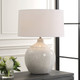 Dribble White Glaze Table Lamp - Size: 65H x 48W x 48D (cm) - Contemporary style