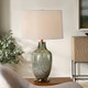 Chianti Olive Glass Table Lamp - Size: 70H x 41W x 41D (cm) - Mid-Century Modern style