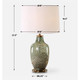 Chianti Olive Glass Table Lamp - Discount Mid-Century Modern style Table Lamps