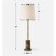 Sepia Brown Marble Buffet Lamp - Cairns, Darwin Mid-Century Modern style Table Lamps