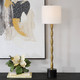 Ezra Brass Buffet Lamp - Size: 94H x 23W x 23D (cm) - Mid-Century Modern style