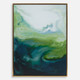 Serene Green Framed Abstract Art Contemporary style Print Decor