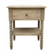 Belleville Bobbin 60cm Side Table - Weathered Oak Bedroom Furniture - HL602-60-105
