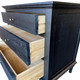 Bordeaux Side Table Round Knob Large - Black Oak - Melbourne, Sydney, Brisbane French Provincial style Bedroom furniture