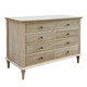 Bordeaux Dresser 8 Drawers Small Knobs - Whitewash Oak Bedroom Furniture - HL518-1-CS
