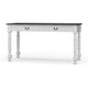 Console Desk w/ Barley Twist Leg - Architectural White / Smokey Grey - Size: 150H x 60W x 78D (cm) - Traditional style