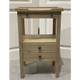 Eton 2 Drawer Side Table w/ Pull Out Shelf - Sandbar - Hand made Craftsman style Bedroom furniture