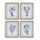 Shibori Coral Framed Prints Set/4 Traditional style Print Decor