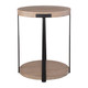 Palisade Natural Round Side Table Organic style Accent Table Decor