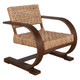 Rehema Walnut Accent Chair Boho Chic style Accent Chair Decor