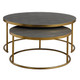 Aragon Gray Nesting Coffee Tables Set/2 Mid-Century Modern style Accent Table Decor