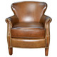 Barclay Leather Club Chair - Latte - Countryside style