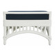 Bahamas Rattan Ottoman - White - Hand made Living Room furniture