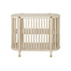 Solaro Retro Low Bookcase - Whitewash - Mid-Century Modern style