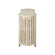 Solaro Retro Low Bookcase - Whitewash S-0844-DW