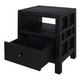 Callan Bedside Table - Black - Hand made Bedroom furniture