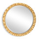 Haya Round Gold Mirror - Size: 101H x 101W x 5D (cm) - Mid-Century Modern style