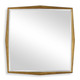 On Point Square Gold Mirror - Size: 102H x 102W x 3D (cm) - Mid-Century Modern style