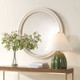 Florian Warm White Round Mirror Contemporary style Wall Mirror Decor
