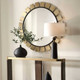 Toluca Round Brass Mirror Mid-Century Modern style Wall Mirror Decor Toluca Round Brass Mirror Mid-Century Modern style Wall Mirror Decor