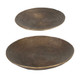 Stratum Round Brass Bowls Set/2 Mid-Century Modern style Tray Decor