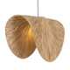 Bend 1 Light Raffia Pendant - Size: 48H x 73W x 38D (cm) - Mid-Century Modern style
