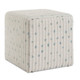 Joie White Chenille Ottoman - Size: 46H x 46W x 46D (cm) - Contemporary style