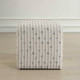 Joie White Chenille Ottoman Contemporary style Ottoman Decor