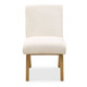 Blakely White Armless Dining Chair - Size: 88H x 51W x 69D (cm) - Scandinavian style