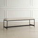 Halston Upholstered White Bench - Melbourne, Sydney, Brisbane delivery