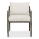 Borneo White Outdoor Dining Chair - Size: 72H x 62W x 62D (cm) - Coastal style
