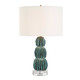 Bonaire Teal Blue Table Lamp - Size: 64H x 33W x 33D (cm) - Coastal style