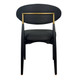 Arlo Dining Chair Black Oak/ Black Linen - Hand made Dining Room furniture
