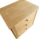 Bordeaux 3-Drw Bedside Table w/ Button Handles - Natural Oak (HL157-1-CN)