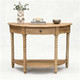 Belleville Bobbin Curved Console Small - Natural Oak - French Provincial style