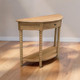 Belleville Bobbin Curved Console Small - Natural Oak - Hand made Living Room furniture