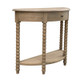 Belleville Bobbin Curved Console Small - Weathered Oak - Hand made Living Room furniture