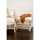 Renoir Rattan X Bench Small - Rattan Natural / Arctic Fabric - Hobart, Launceston, Perth Contemporary style Bedroom furniture