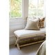 Renoir Rattan X Bench Medium - Rattan Natural / Arctic Fabric - Hobart, Launceston, Perth Contemporary style Bedroom furniture