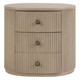 Kraton Oval Bedside Table - Sandbar - Size: 66H x 51W x 61D (cm) - Mid-Century Modern style