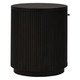 Kraton Small Round Bedside Table - Grey Oak - Solid Timber Mid-Century Modern style Bedroom furniture