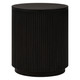 Kraton Small Round Bedside Table - Grey Oak - Hand made Mid-Century Modern style Bedroom furniture