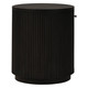 Kraton Small Round Bedside Table - Grey Oak Bedroom Furniture - 28475GYO